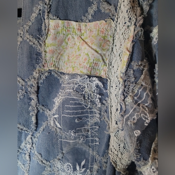 POL Denim Flared Sleeve Open Cardigan. SZ S. NWOT - Picture 12 of 12